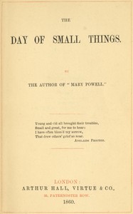 Cover of The Day of Small Things — Background and Themes