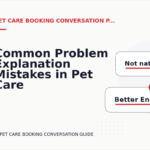 Common Problem Explanation Mistakes in Pet Care Booking Conversation English
